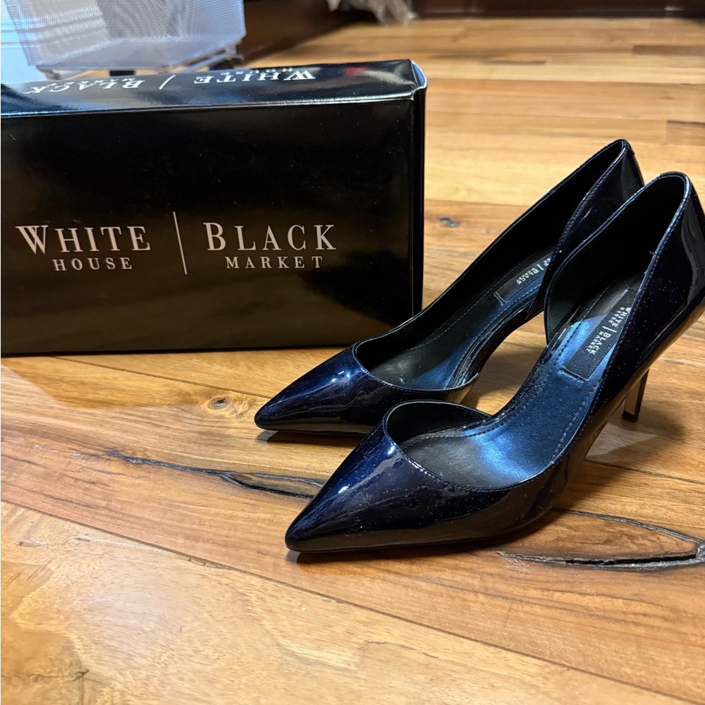 White House Black Market Women's Blue Heels